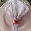 Kit 6 Guardanapos 42 cm x 42 cm Linho Misto com bainha